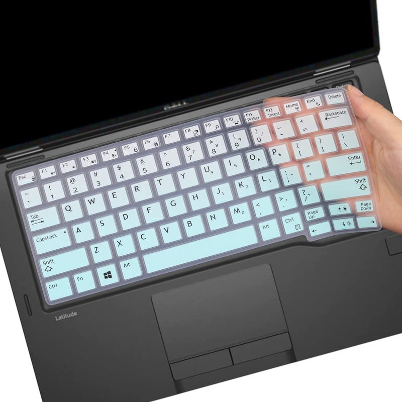 MUBUY-GOL MUBUY Keyboard Cover Fit Dell Latitude 7290 7280 7380 7390 5290, Dell Latitude E5250 E5270 E7250 E7270 E7370 E7389 Soft-Touch Protective Skin- Mint Green - Image 1